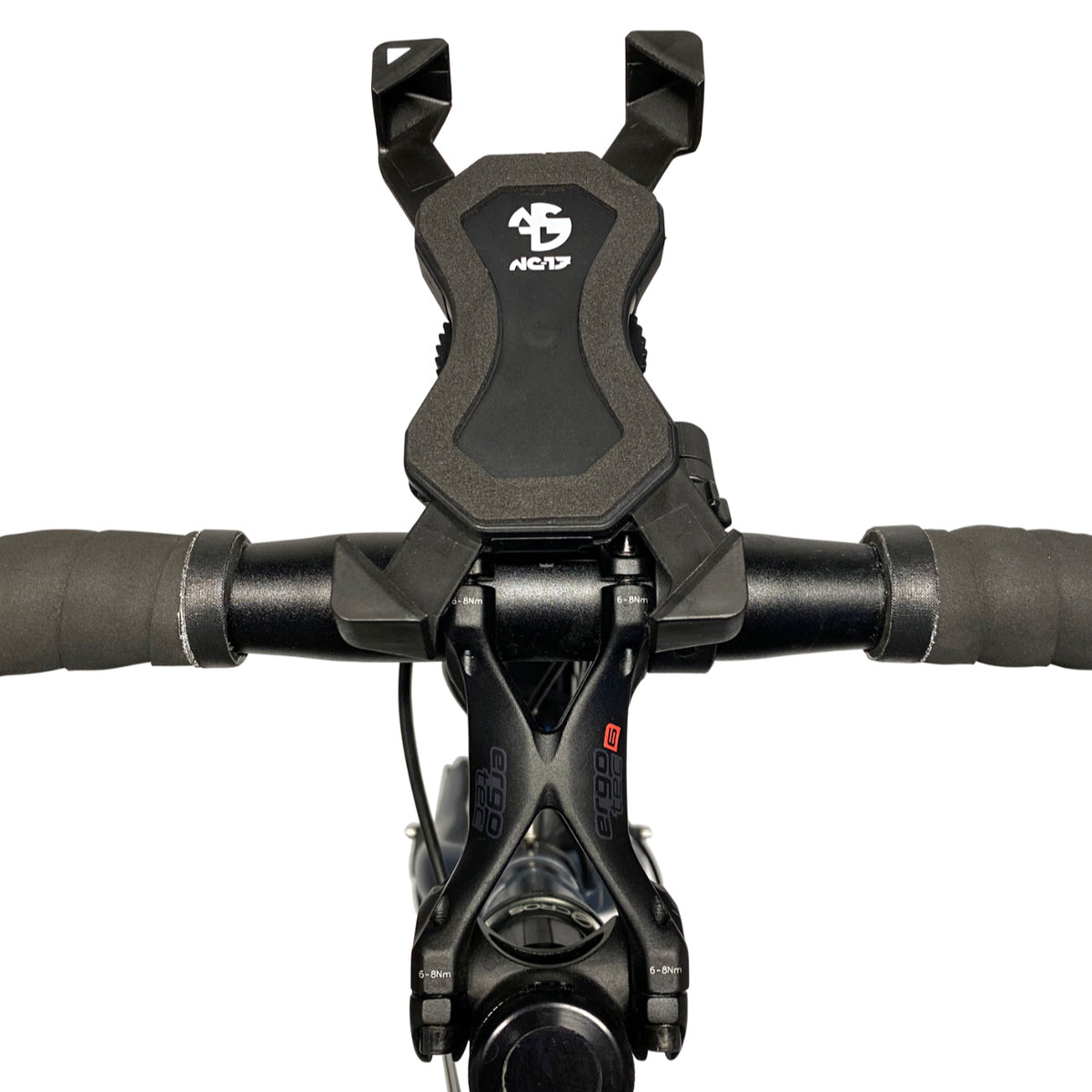 NC-17 Connect 3D Universal Smartphonehalter, Lenkermontage Center Mount (mittig zum Vorbau am Lenker) schwarz
