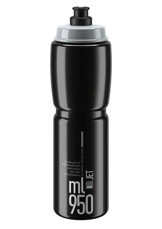 Elite Jet Trinkflasche 950ml black/grey logo
