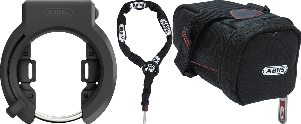 Abus Granit XPlus™ 6950M NR BK AM Rahmenschloss + 6KS/100 Anschlusskette + ST 5950