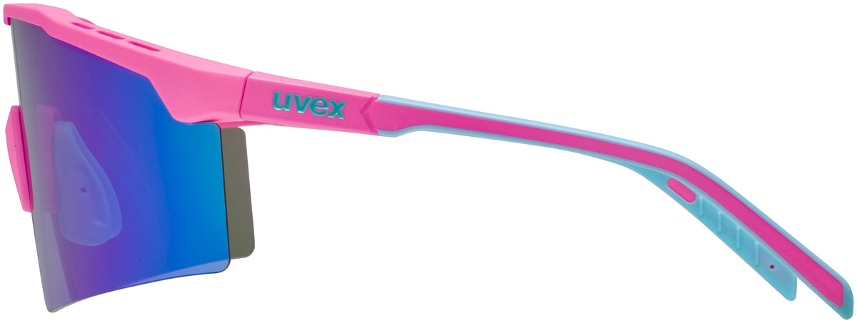 uvex Flowline Radbrille Pink Matt / Mirror Blue
