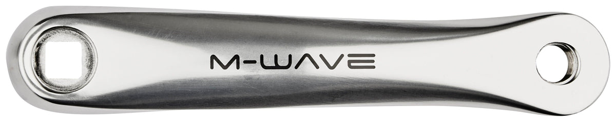 M-Wave Single Speed Kurbelgarnitur 44 Zähne Alu poliert silber/schwarz