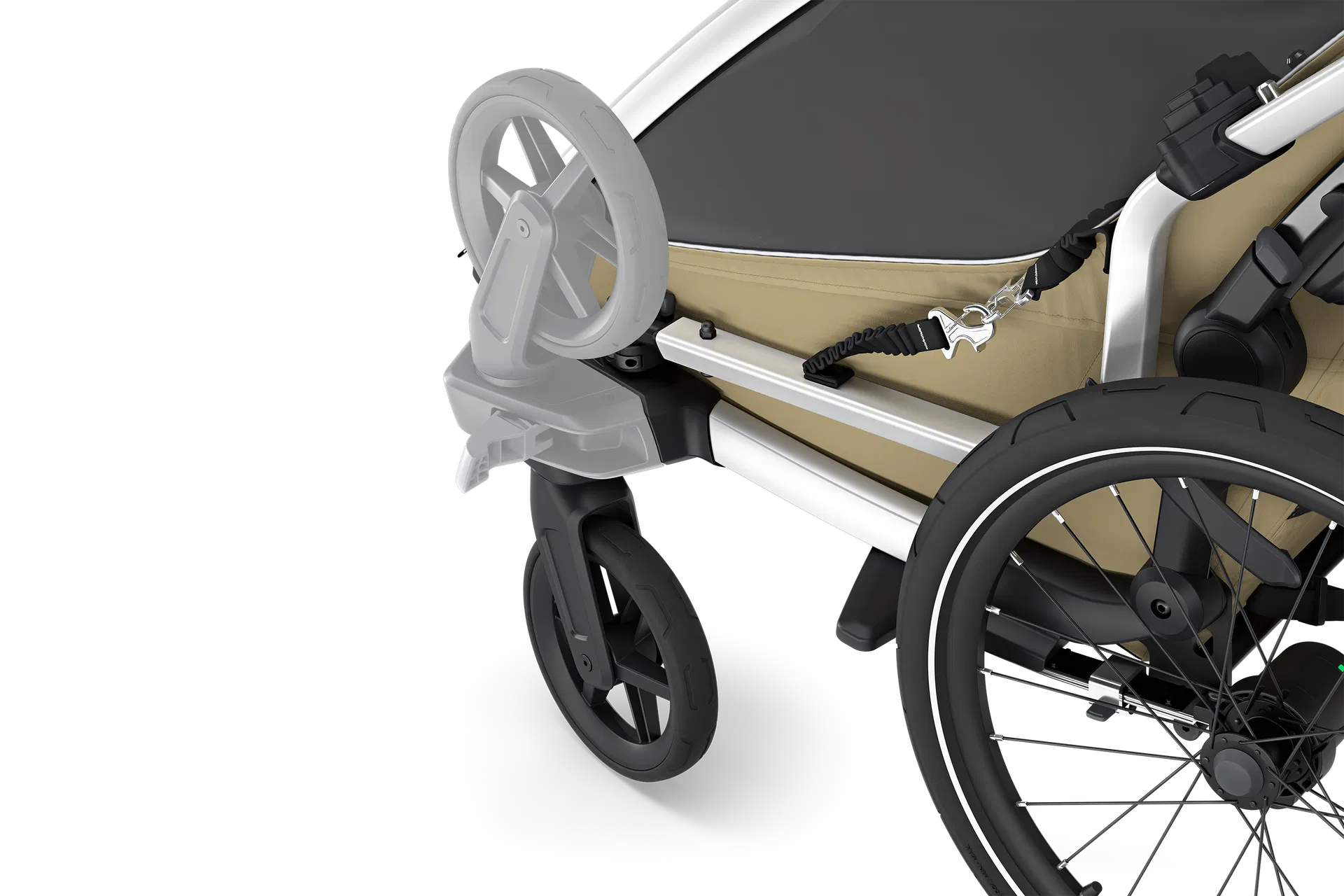 Thule Chariot Cross 2 Double Kinderanhänger  faded khaki