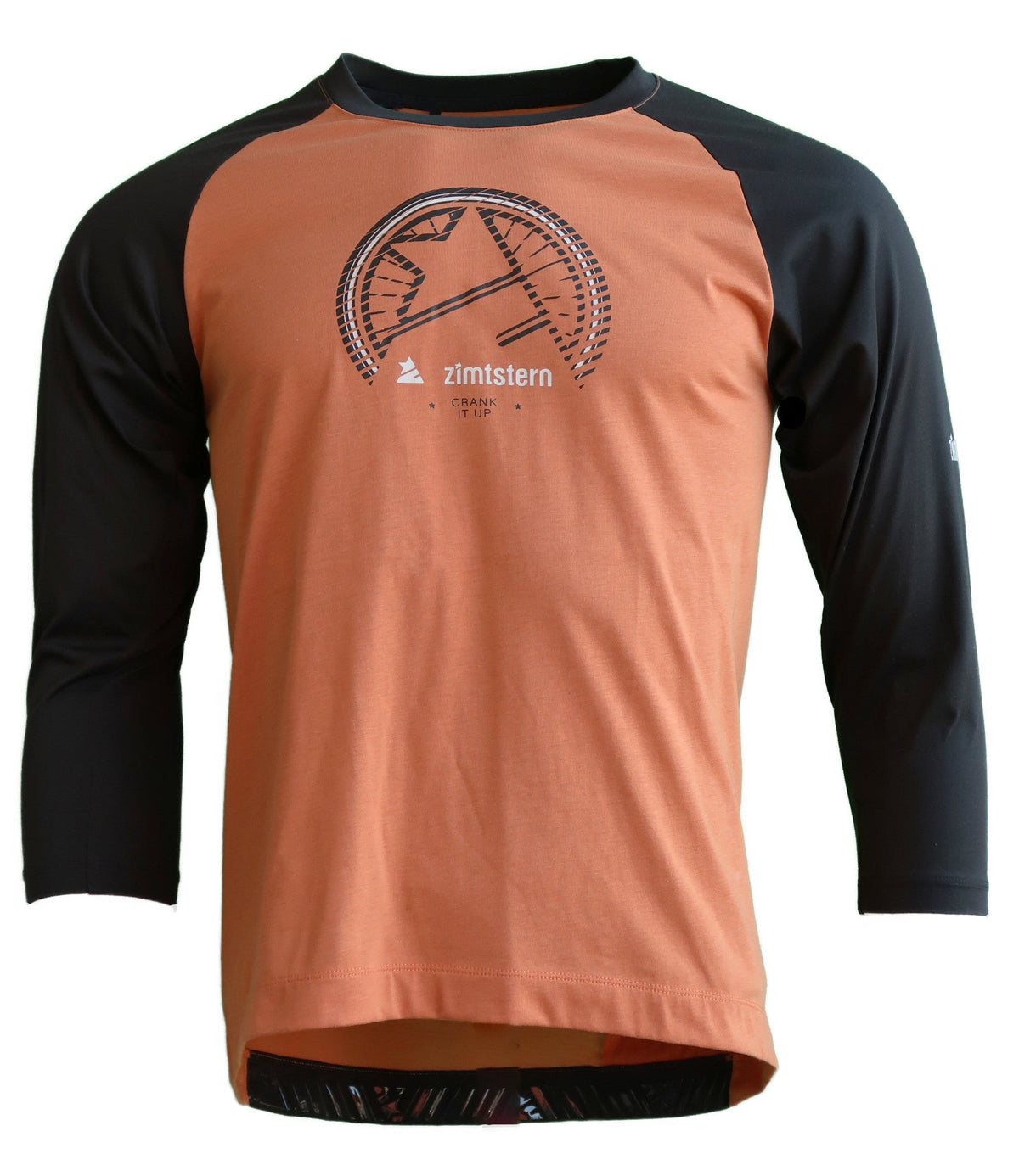 Zimtstern PureFlowz Shirt 3/4 Men Burnt Orange/Pirate Black