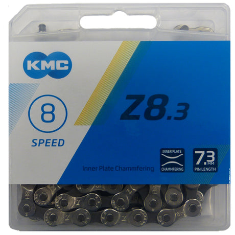 KMC Z8 Kette 8-fach 114 Kettenglieder grau