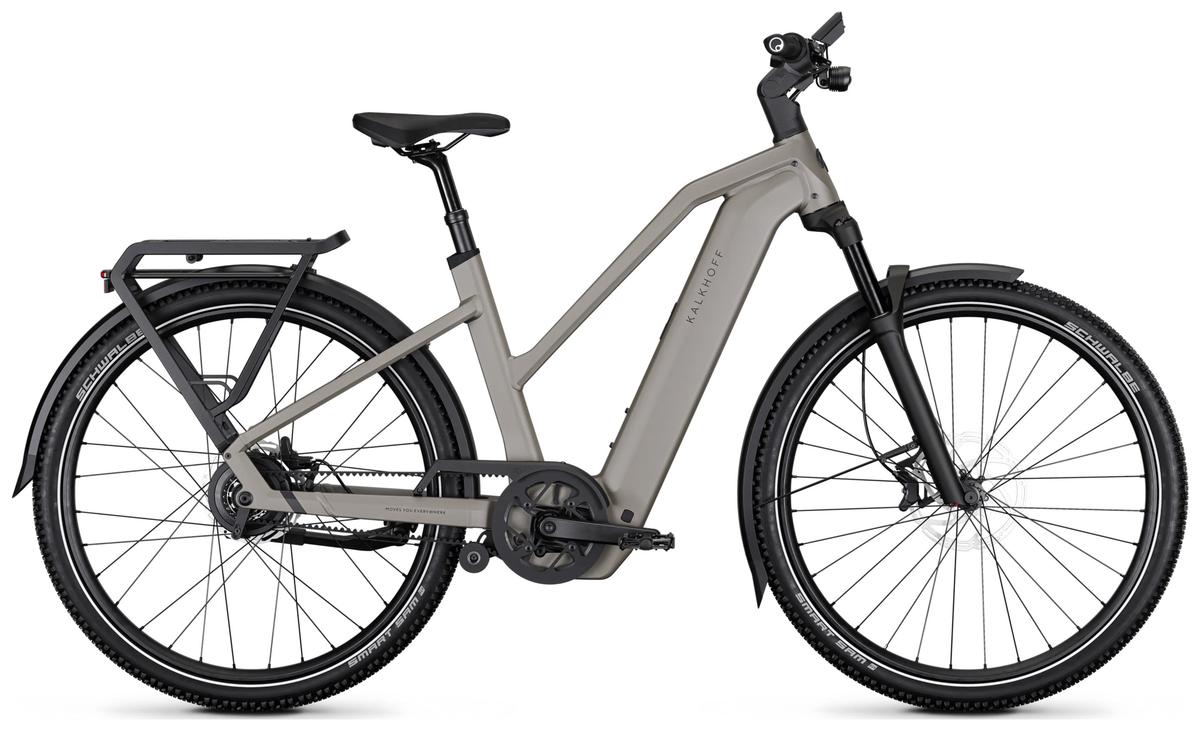 Kalkhoff ENTICE 5+ ADVANCE BELT Trapez 800 moonstonegreymatt (2027)
