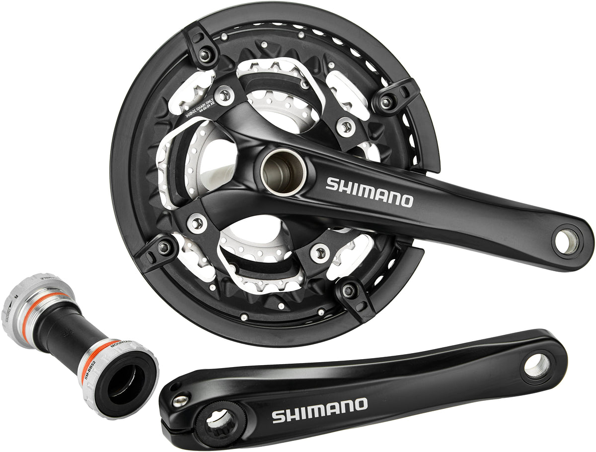 Shimano Trekking FC-T551 Kurbelgarnitur 3x10 44/32/24 Zähne inklusive SM-BB52 schwarz
