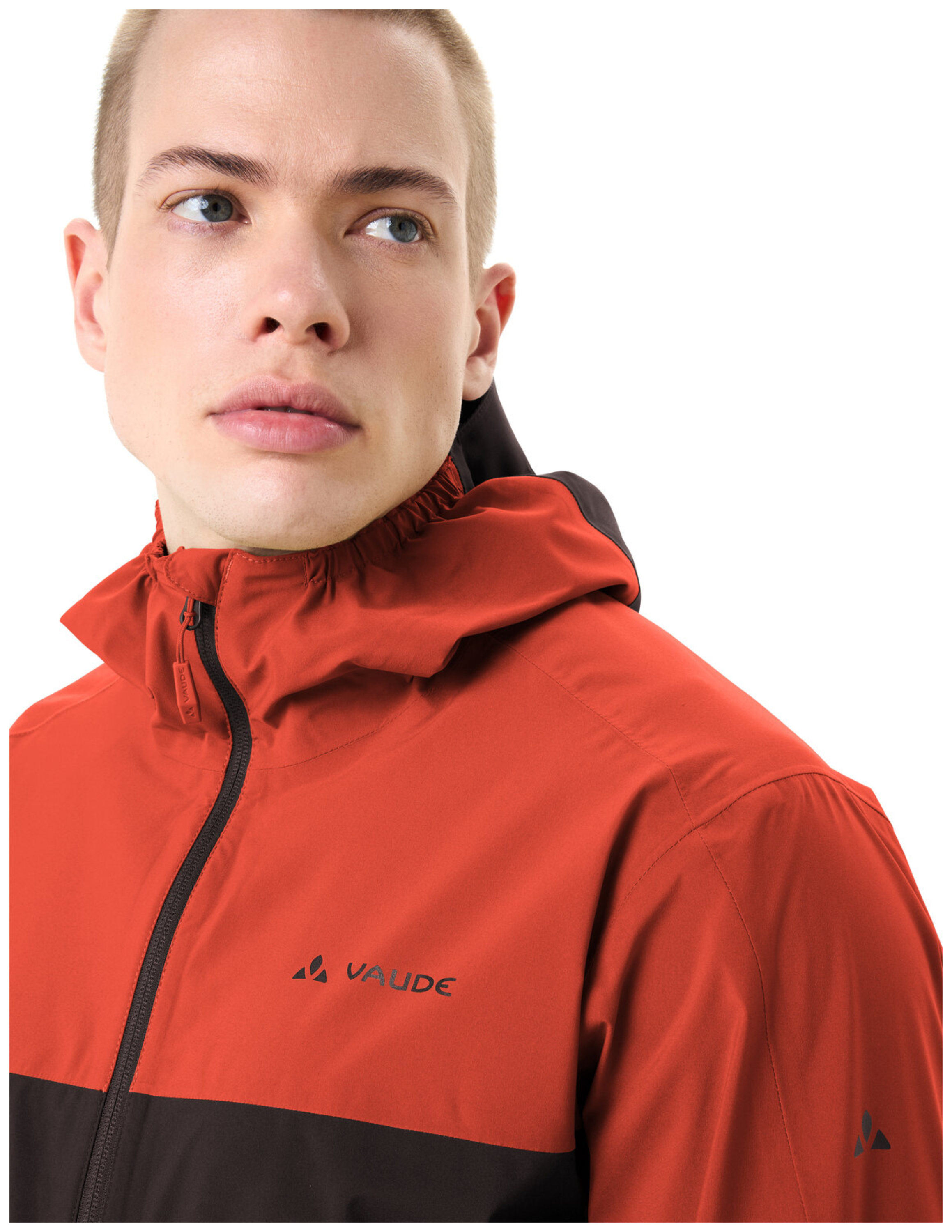 VAUDE Men's Moab Rain Jacket glowing red/black