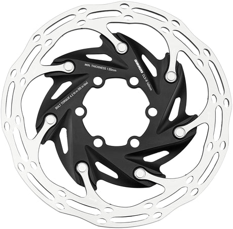 SRAM Centerline XR Rotor Bremsscheibe Zweiteilig Abgerundetes Profil 6-Loch schwarz/silber