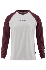 CUBE Organic Longsleeve red´n´beige