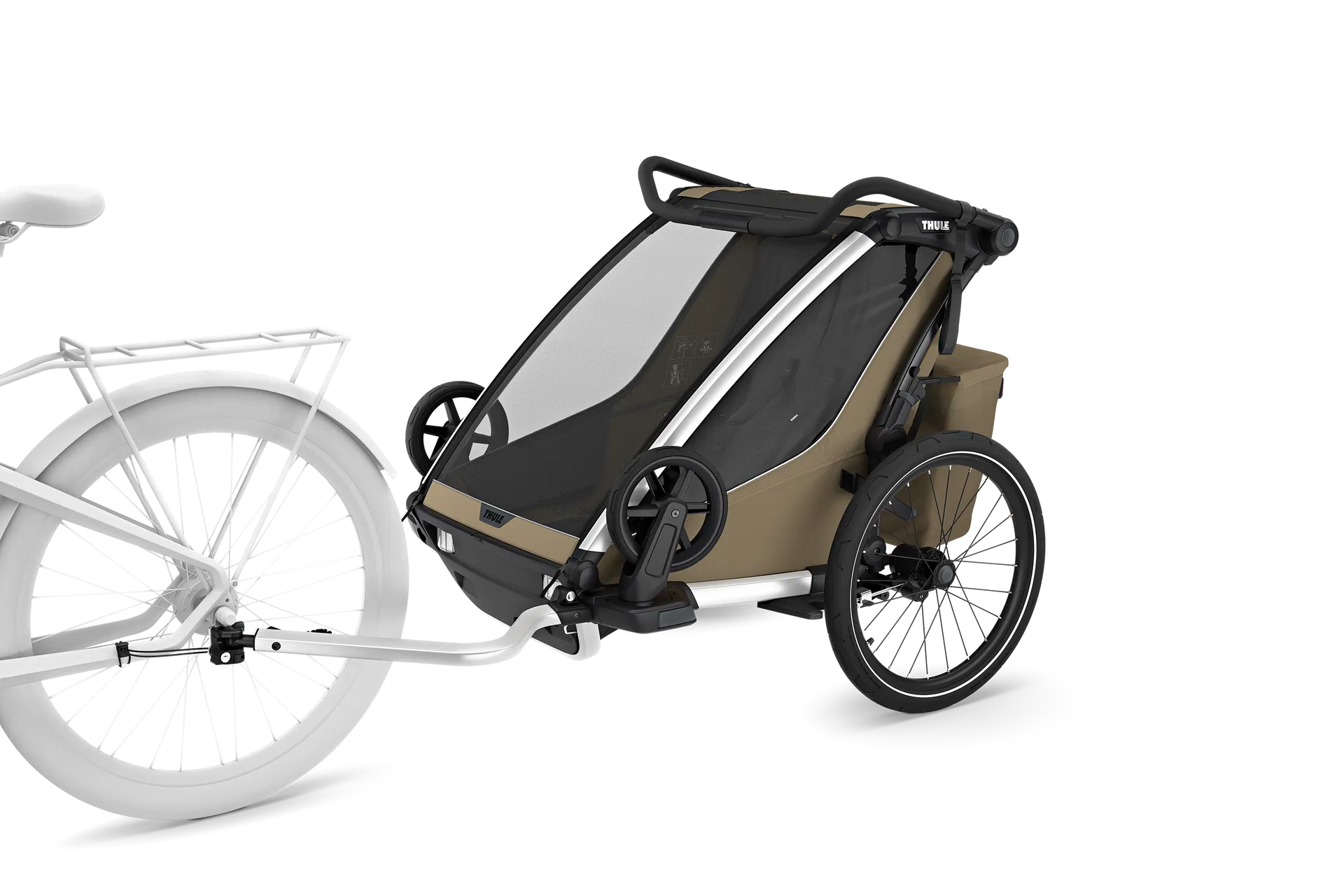 Thule Chariot Cross 2 Double Kinderanhänger  faded khaki