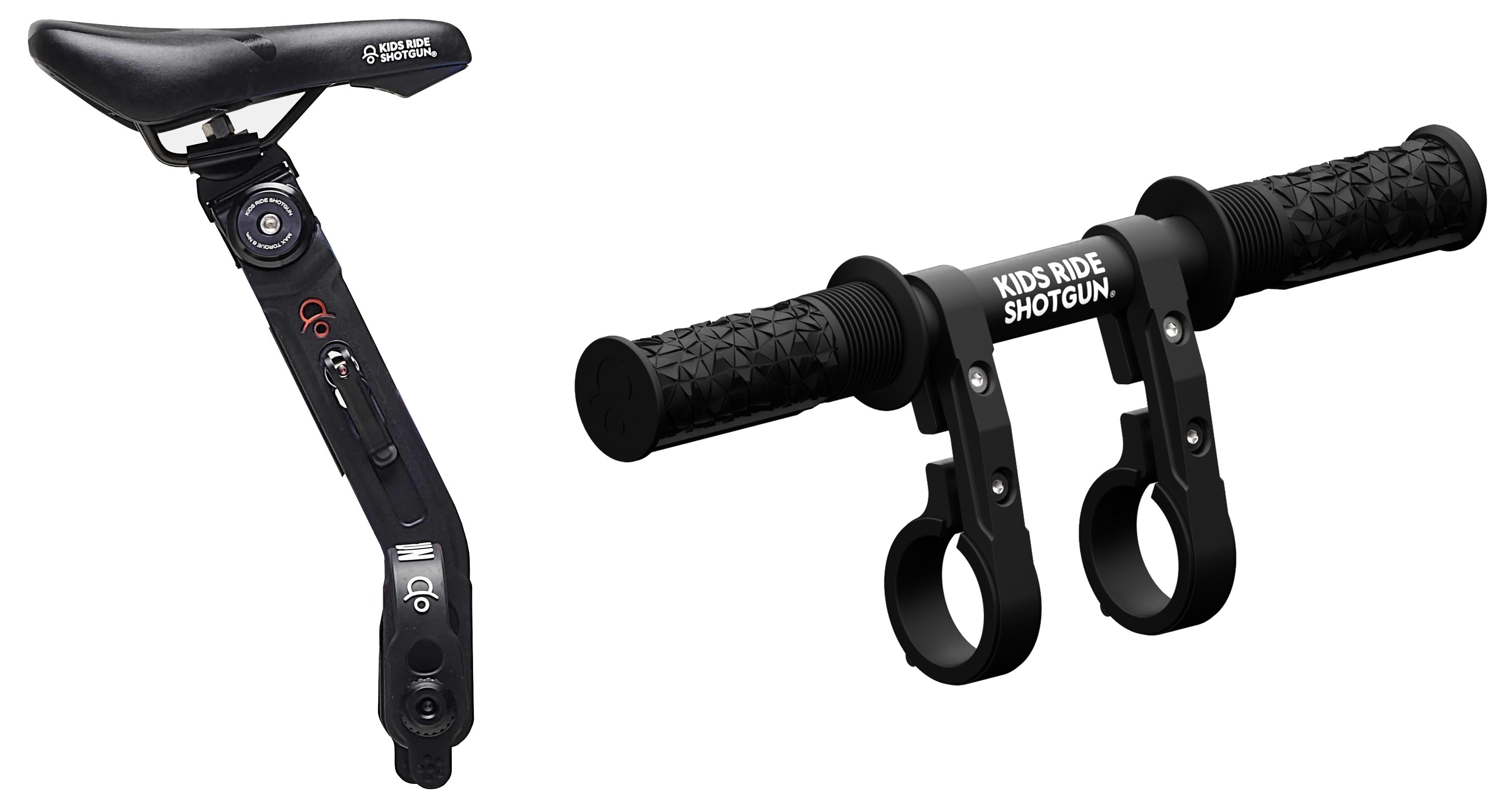 Kids Ride Shotgun 2.0 MTB Front Kindersitz/Lenker Combo Set black