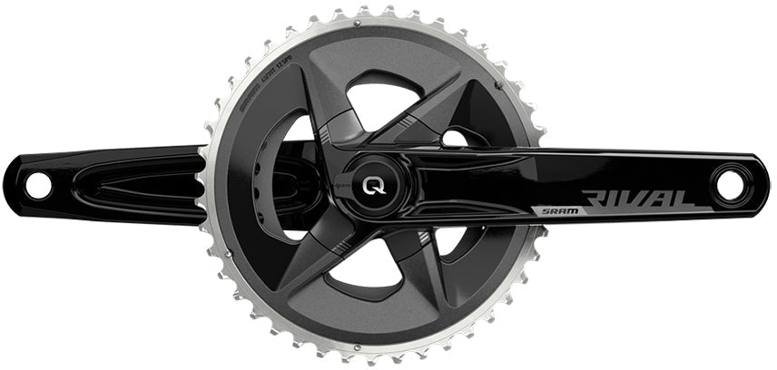 SRAM Rival 1 AXS D1 Quarq Road DUB Wide Powermeter Kurbelgarnitur 2x12-fach 43/30Z schwarz