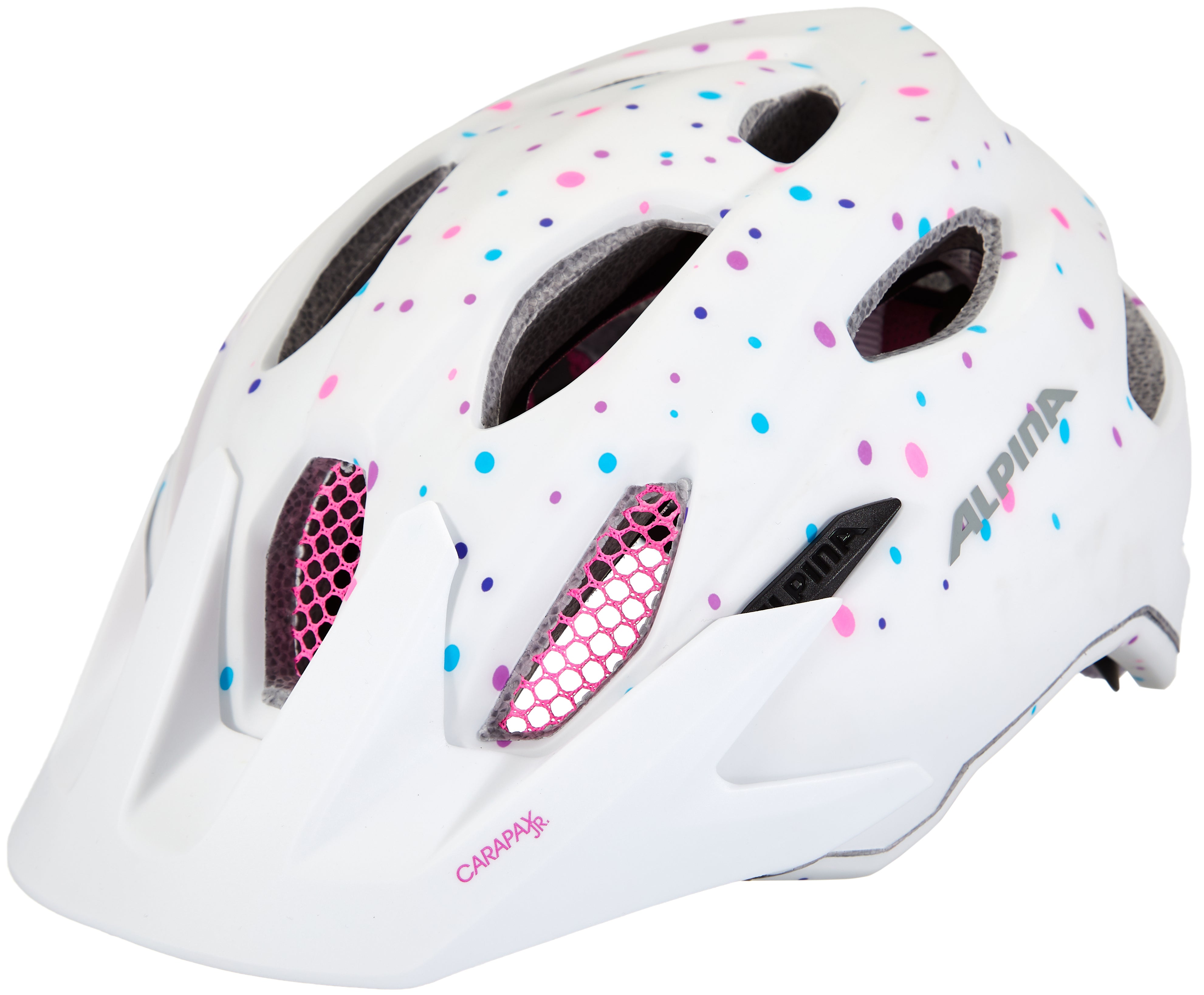 Alpina Carapax Helm Jugend weiß/bunt