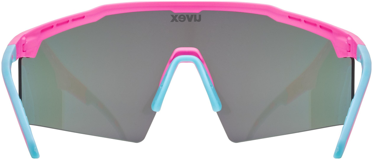 uvex Flowline Radbrille Pink Matt / Mirror Blue
