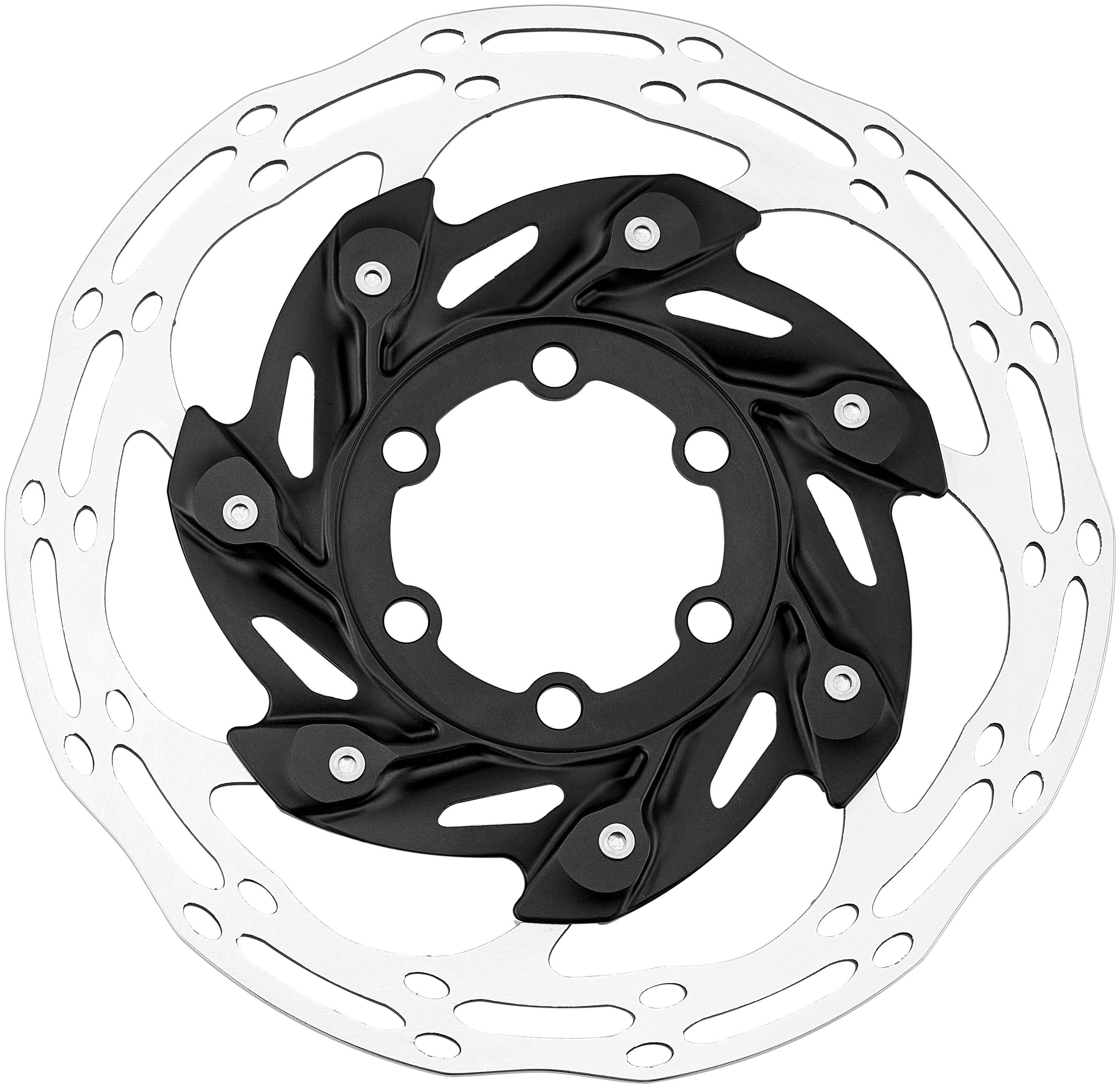 SRAM Centerline XR Rotor Bremsscheibe Zweiteilig Abgerundetes Profil 6-Loch schwarz/silber